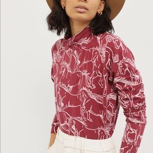 Anthropologie Adventurer Mock Neck Top